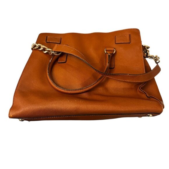 Michael Kors Hamilton Leather Tote Shoulder Bag – Cognac Brown - Picture 4 of 4